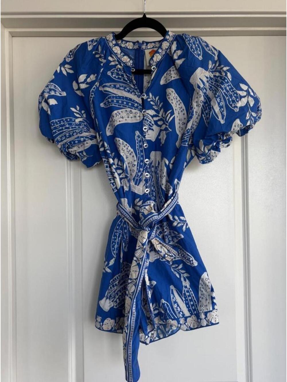Farm Rio Women's Blue Playsuit-romper - Picture 2 of 3